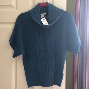 Cowl Neck Cobalt Blue Sweater
